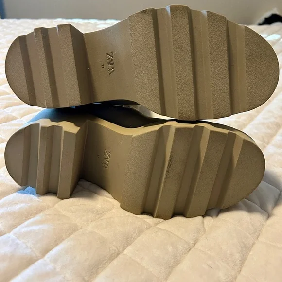 Zara Rubberized Heeled Ankle Boots - Picture 6 of 9